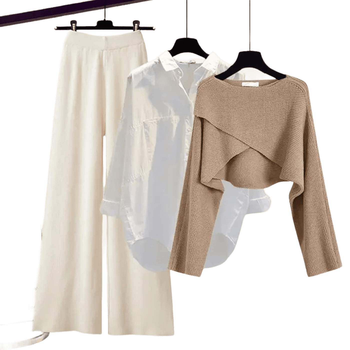 Amar™ Liora - סט תלת-חלקי נוח ורך עם שרוולים ארוכים