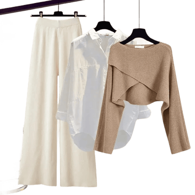 Amar™ Liora - סט תלת-חלקי נוח ורך עם שרוולים ארוכים