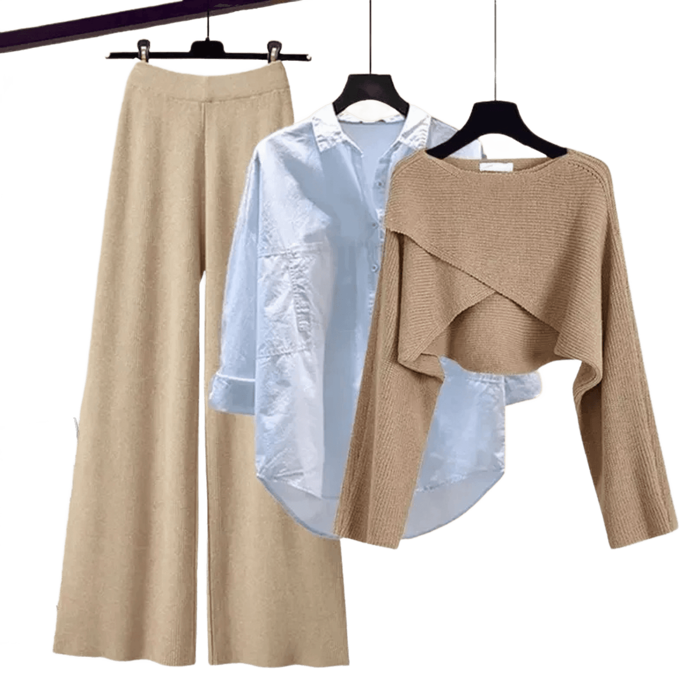 Amar™ Liora - סט תלת-חלקי נוח ורך עם שרוולים ארוכים