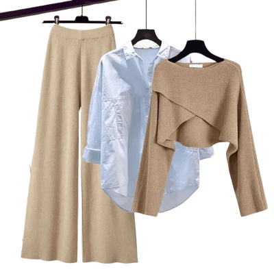 Amar™ Liora - סט תלת-חלקי נוח ורך עם שרוולים ארוכים