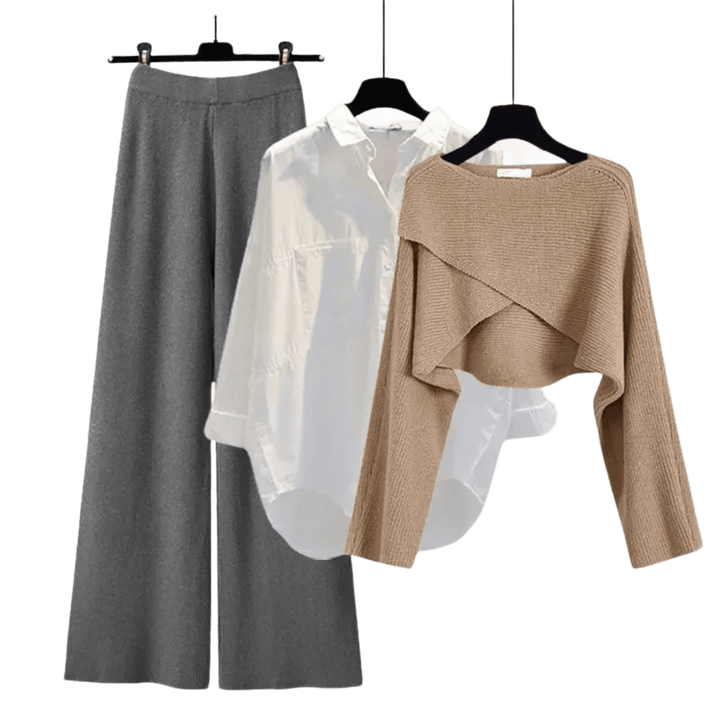 Amar™ Liora - סט תלת-חלקי נוח ורך עם שרוולים ארוכים