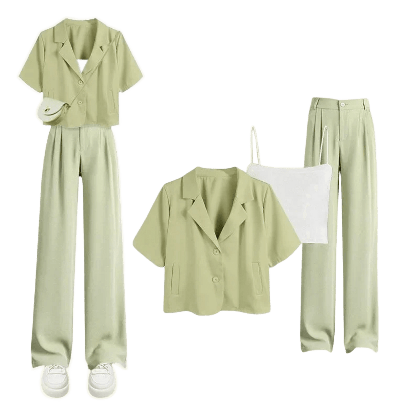 Amar™ Avigail - סט שלושה חלקים נוח ורך עם שרוולים קצרים