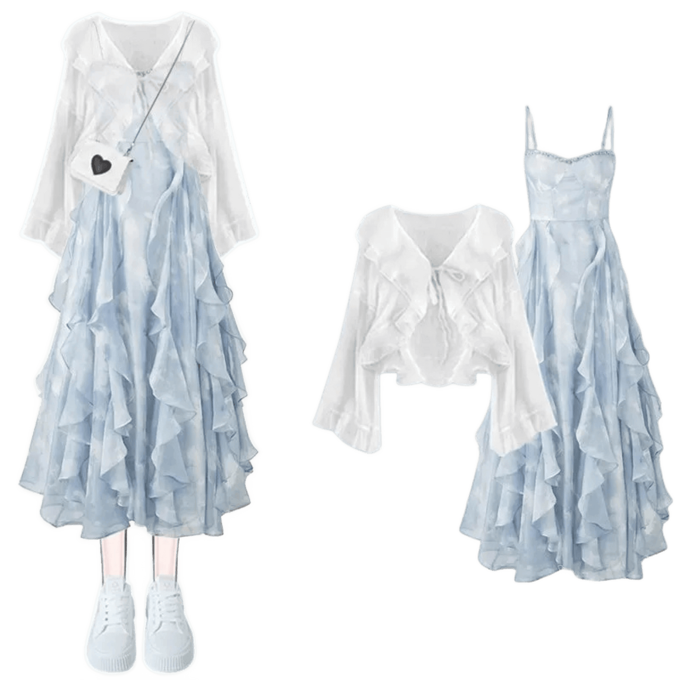 Amar™ Maya - סט תלת-חלקי נוח ורך עם שרוולים ארוכים