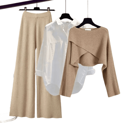 Amar™ Liora - סט תלת-חלקי נוח ורך עם שרוולים ארוכים