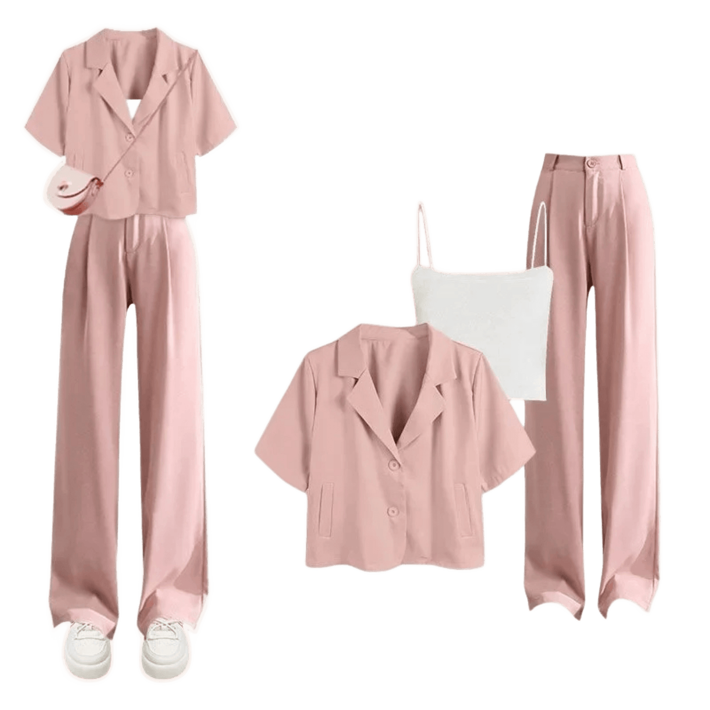 Amar™ Avigail - סט שלושה חלקים נוח ורך עם שרוולים קצרים