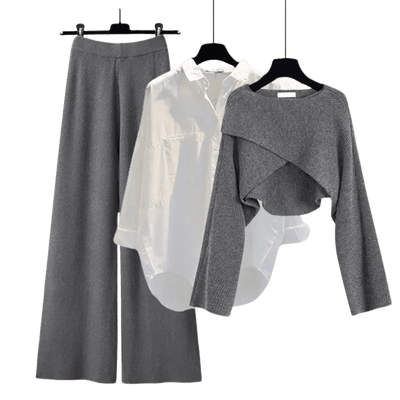 Amar™ Liora - סט תלת-חלקי נוח ורך עם שרוולים ארוכים