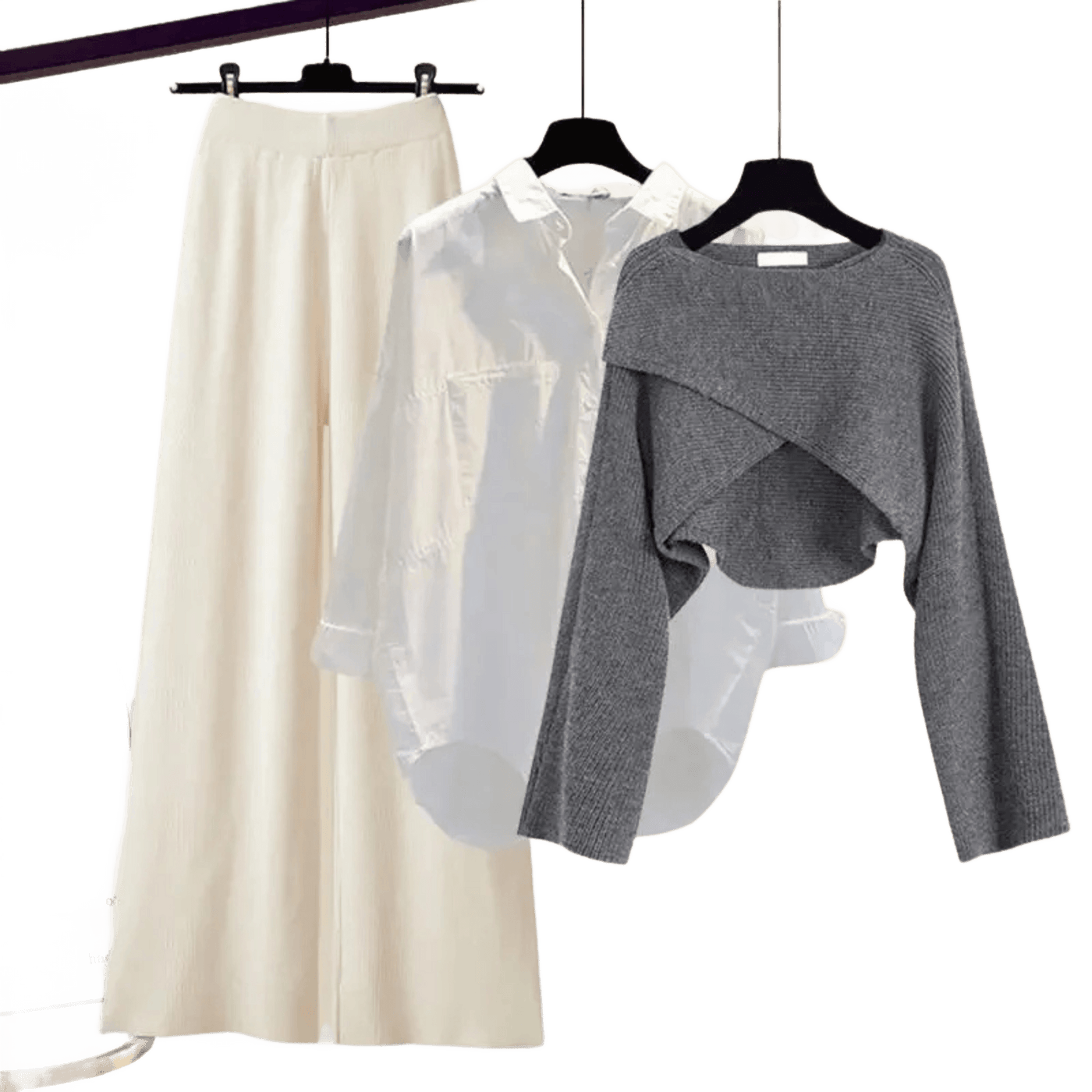 Amar™ Liora - סט תלת-חלקי נוח ורך עם שרוולים ארוכים