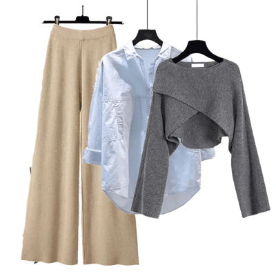 Amar™ Liora - סט תלת-חלקי נוח ורך עם שרוולים ארוכים