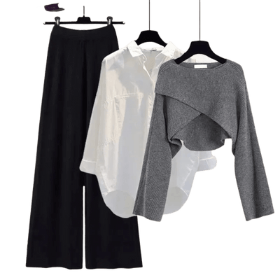 Amar™ Liora - סט תלת-חלקי נוח ורך עם שרוולים ארוכים