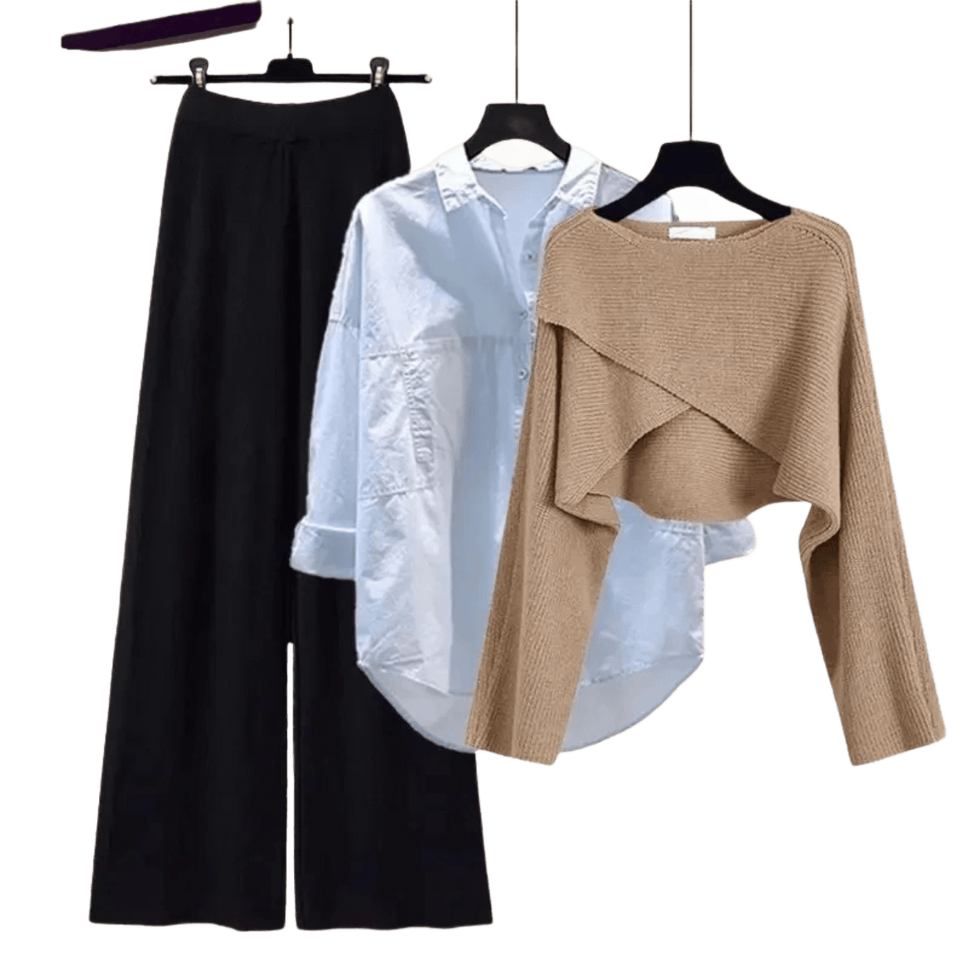 Amar™ Liora - סט תלת-חלקי נוח ורך עם שרוולים ארוכים