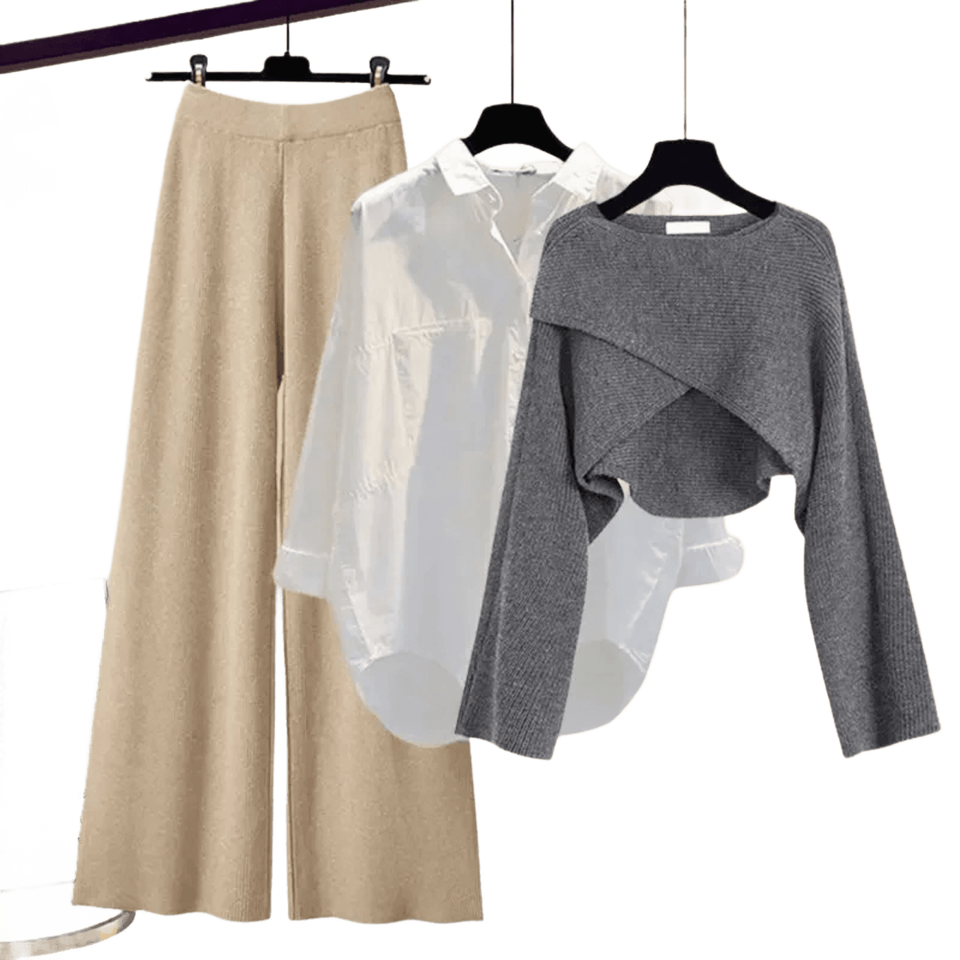 Amar™ Liora - סט תלת-חלקי נוח ורך עם שרוולים ארוכים