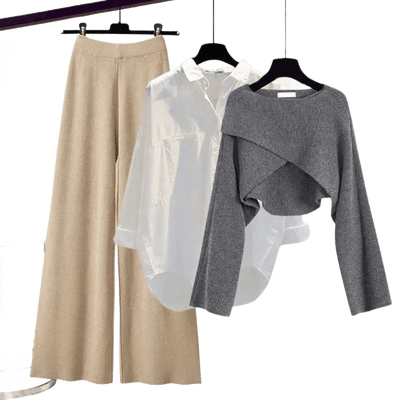 Amar™ Liora - סט תלת-חלקי נוח ורך עם שרוולים ארוכים