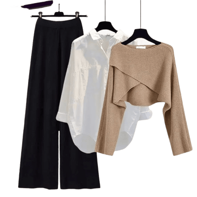 Amar™ Liora - סט תלת-חלקי נוח ורך עם שרוולים ארוכים