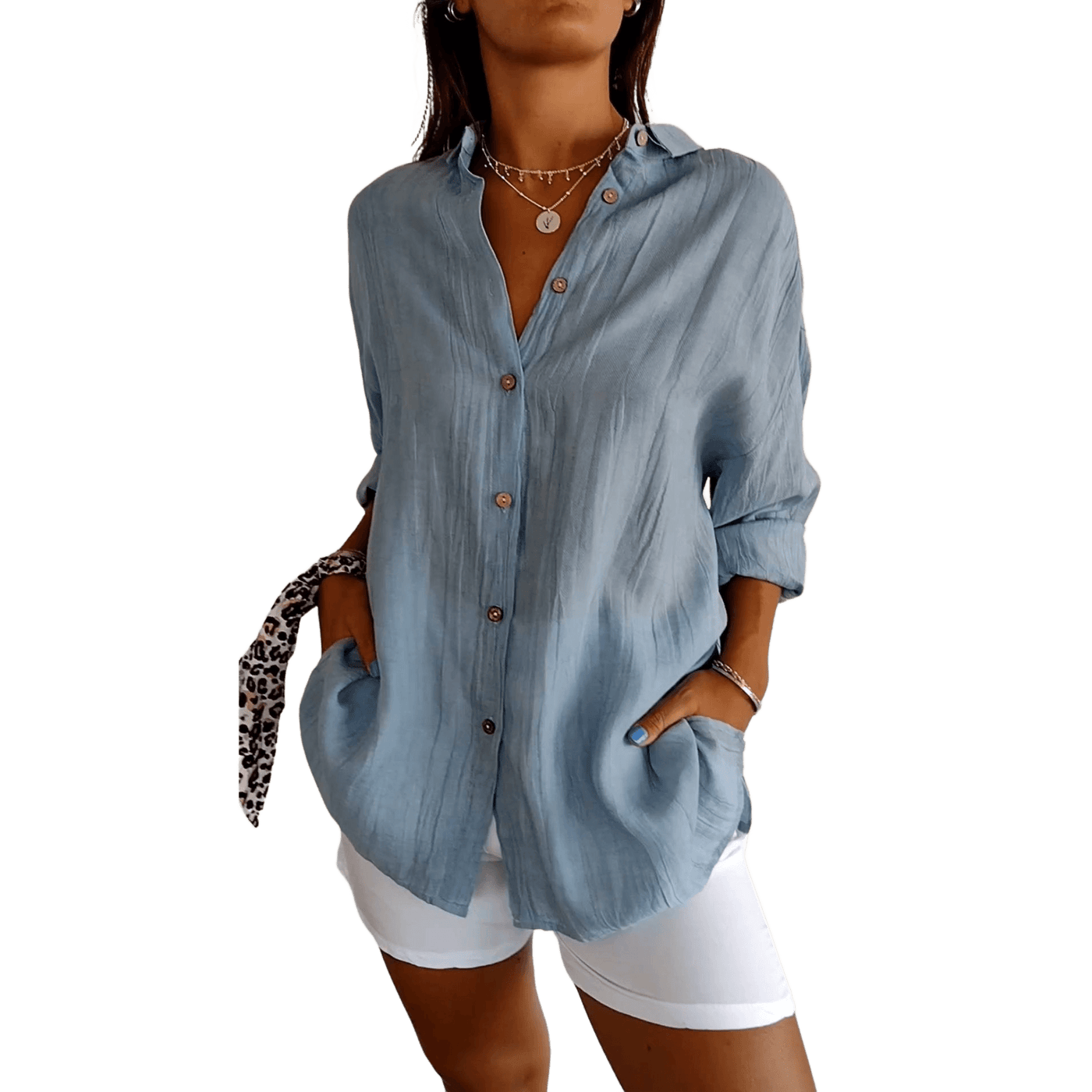 Amar™ Rivka – חולצה אלגנטית עם קפלים