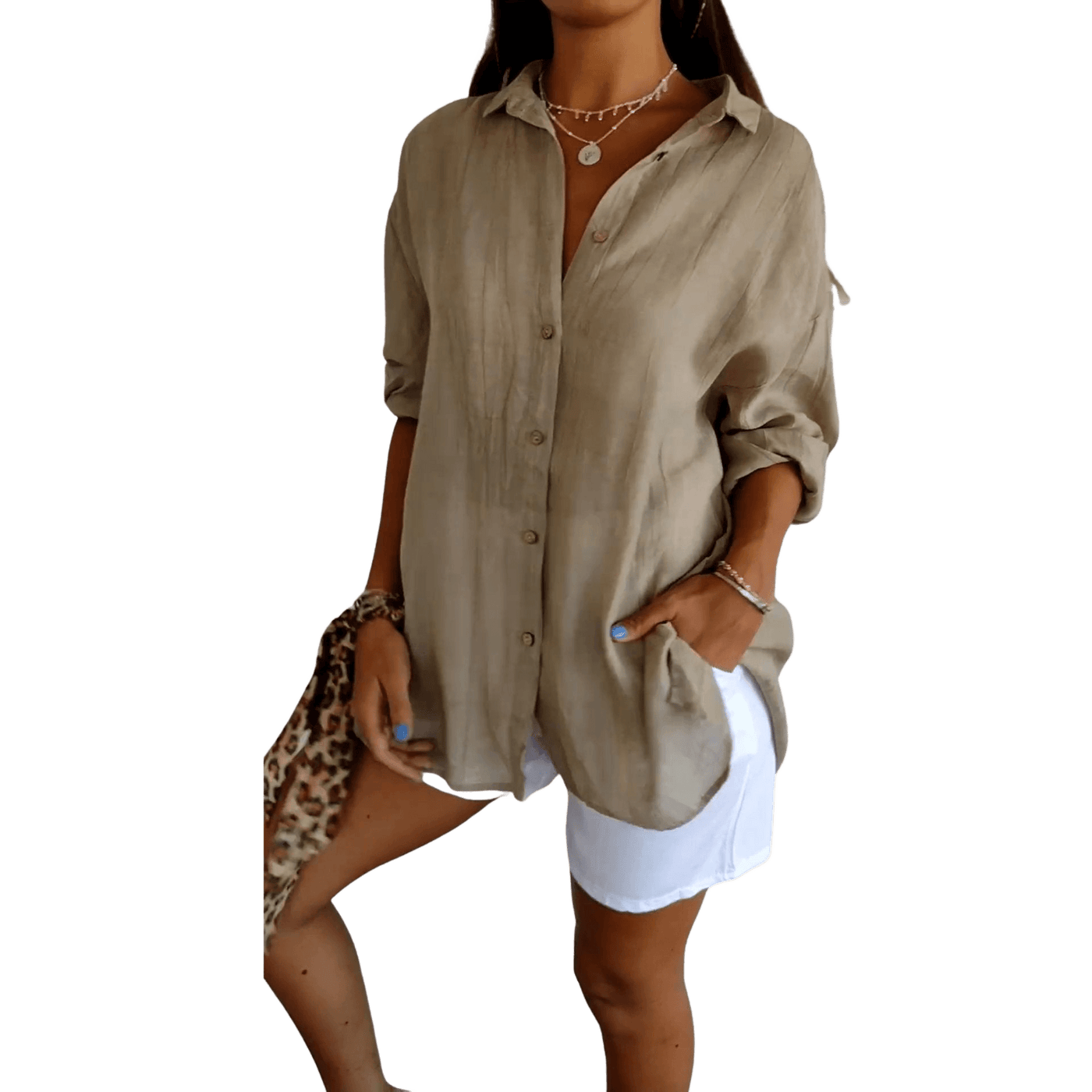 Amar™ Rivka – חולצה אלגנטית עם קפלים