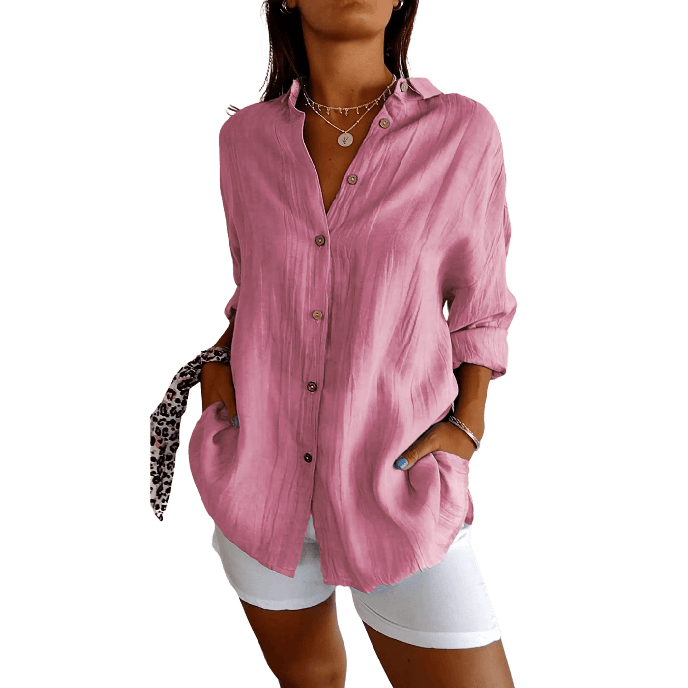 Amar™ Rivka – חולצה אלגנטית עם קפלים