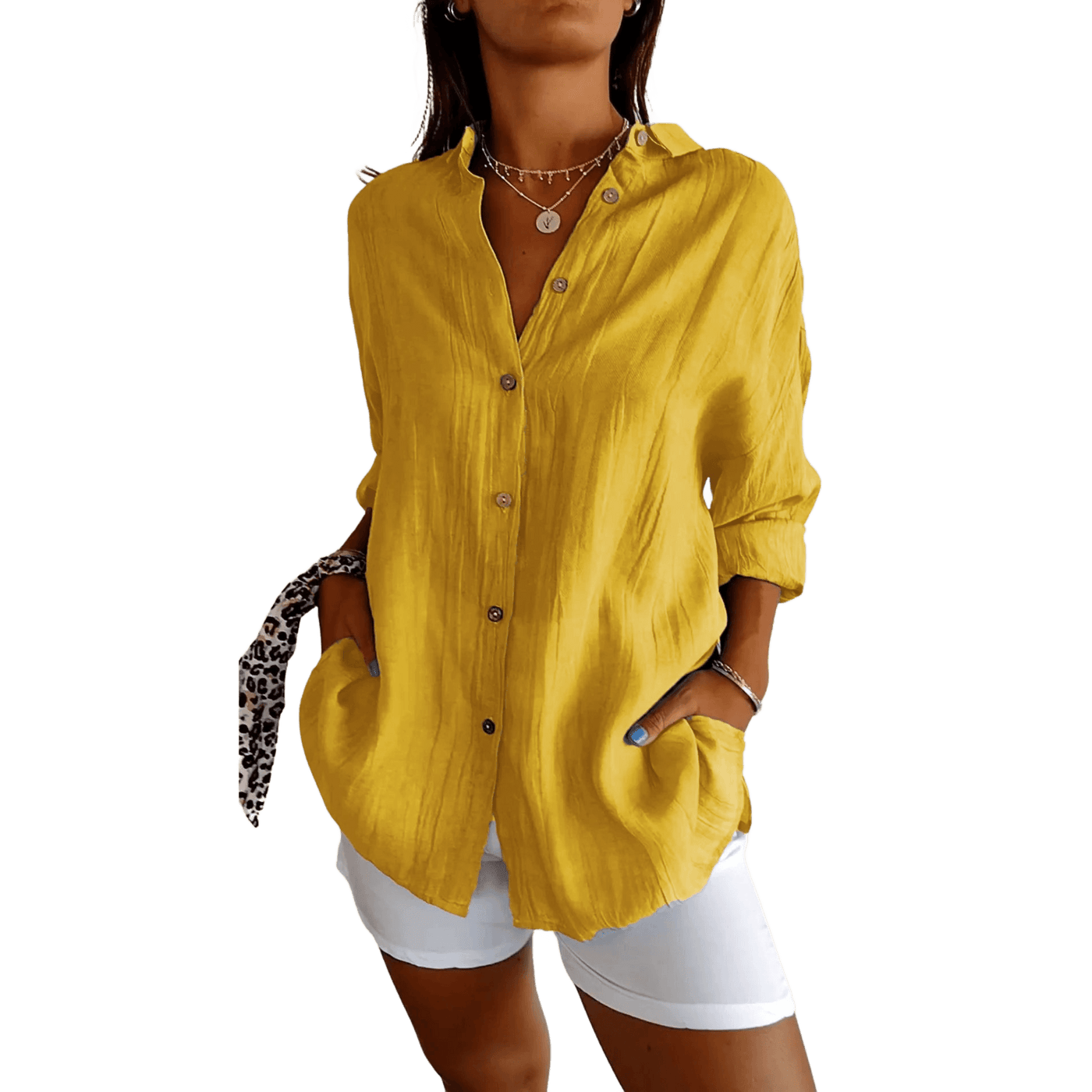 Amar™ Rivka – חולצה אלגנטית עם קפלים