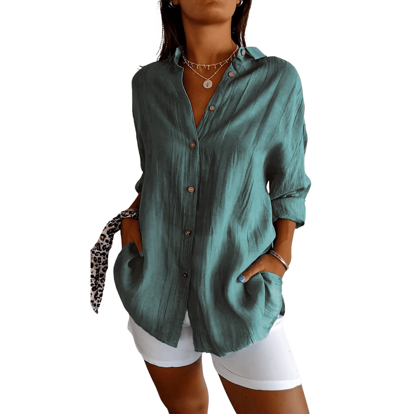 Amar™ Rivka – חולצה אלגנטית עם קפלים