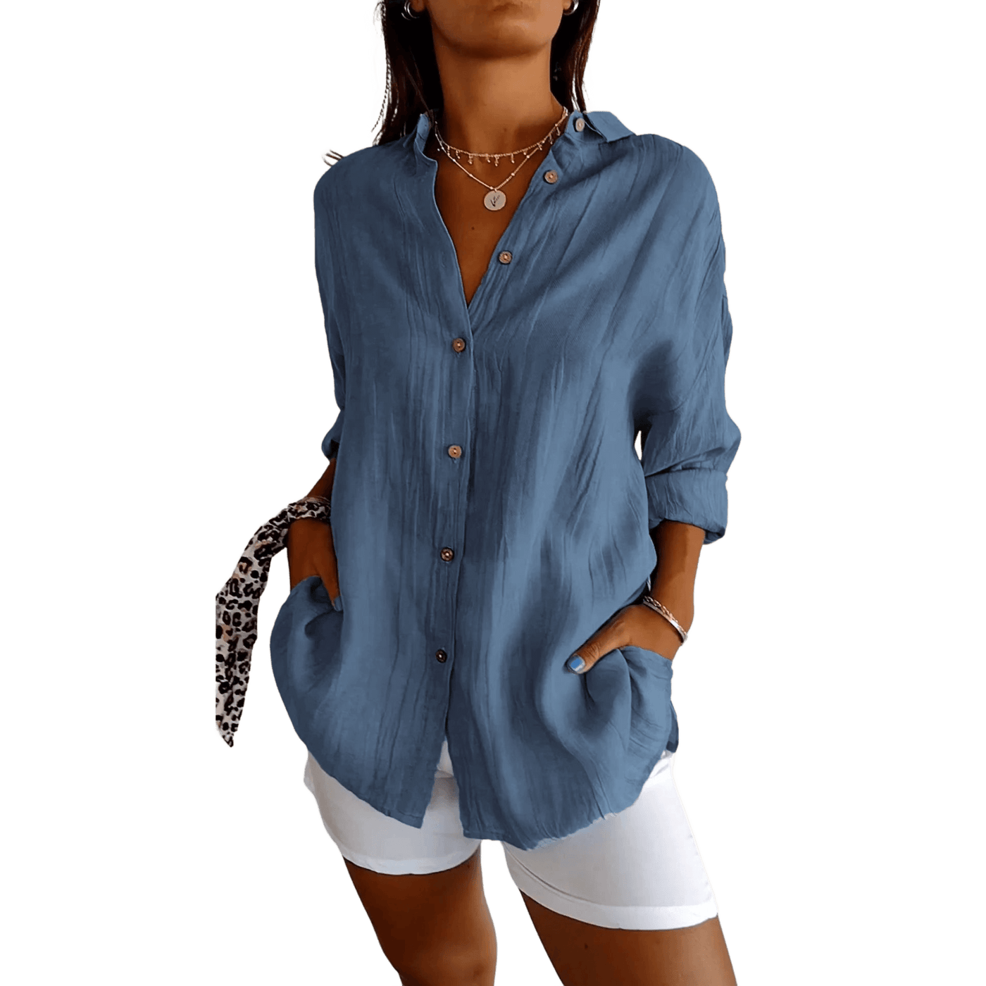 Amar™ Rivka – חולצה אלגנטית עם קפלים