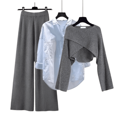 Amar™ Liora - סט תלת-חלקי נוח ורך עם שרוולים ארוכים