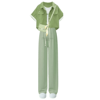 Amar™ shira - סט שלושה חלקים נוח ורך עם שרוולים קצרים