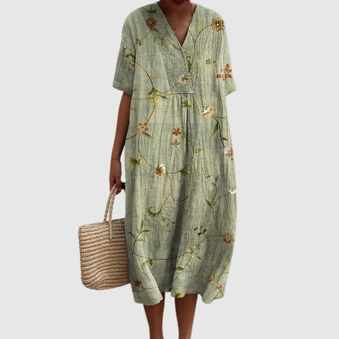 חיה | שמלת פשתן רכה בנגיעה טבעית