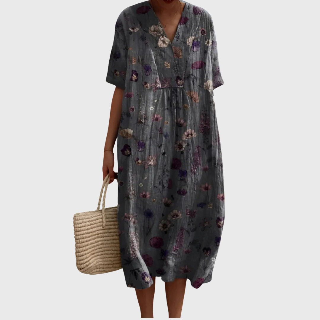 מרגלית | שמלת פרחים רכה בנגיעות רומנטיות