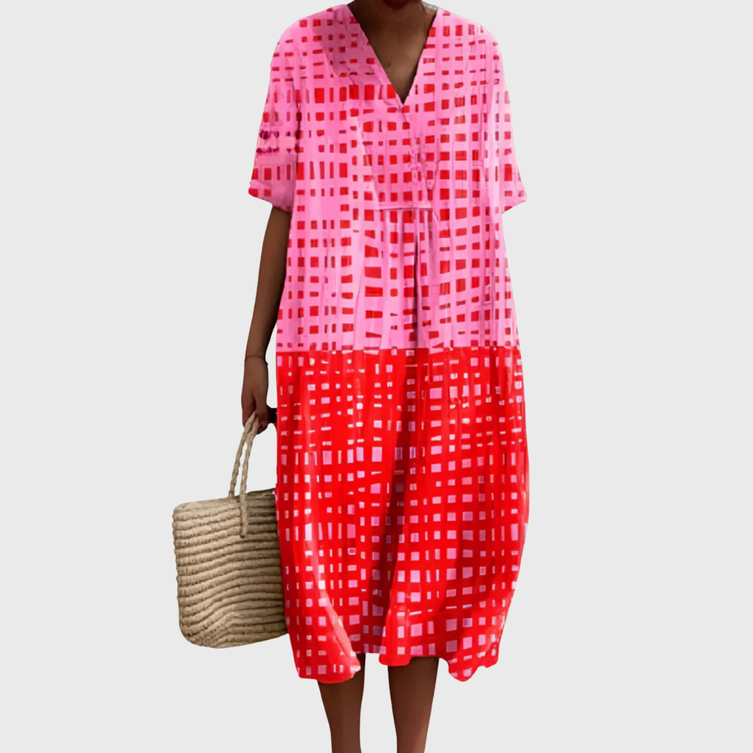 דינה | שמלת כותנה צבעונית ומלאת חיים