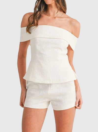 Amar Aluma - סט שני חלקים מפוטר עם כתפיים חשופות