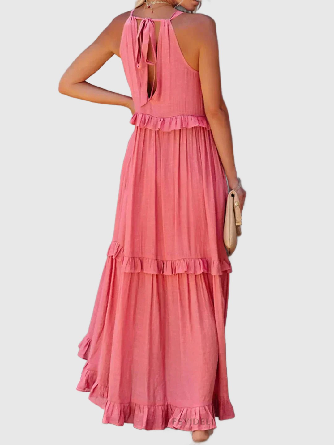 Amar Esther - שמלת סטרפלס אלגנטית עם קפלים