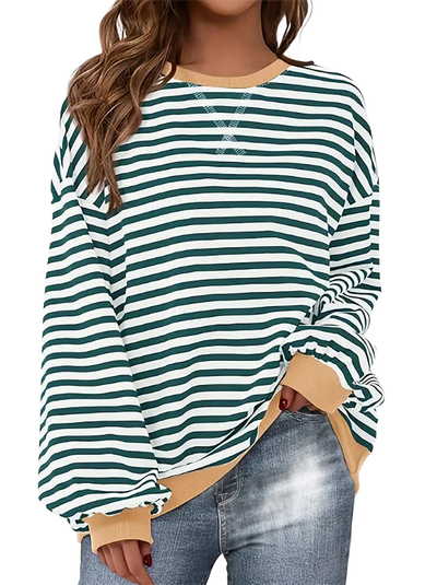 Amar™ Sapir - חולצת פסים עם שרוולים ארוכים