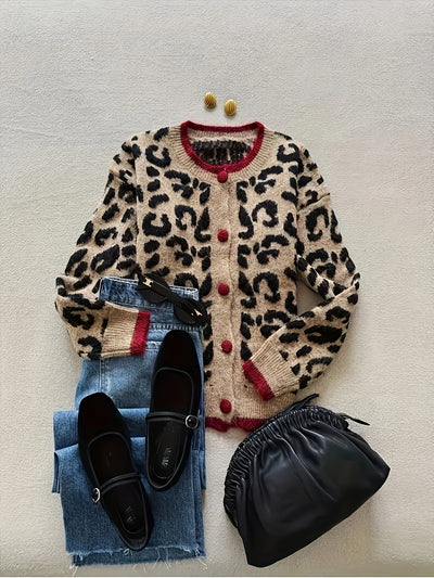 ליאו™ | קרדיגן מנומר עם כפתורים