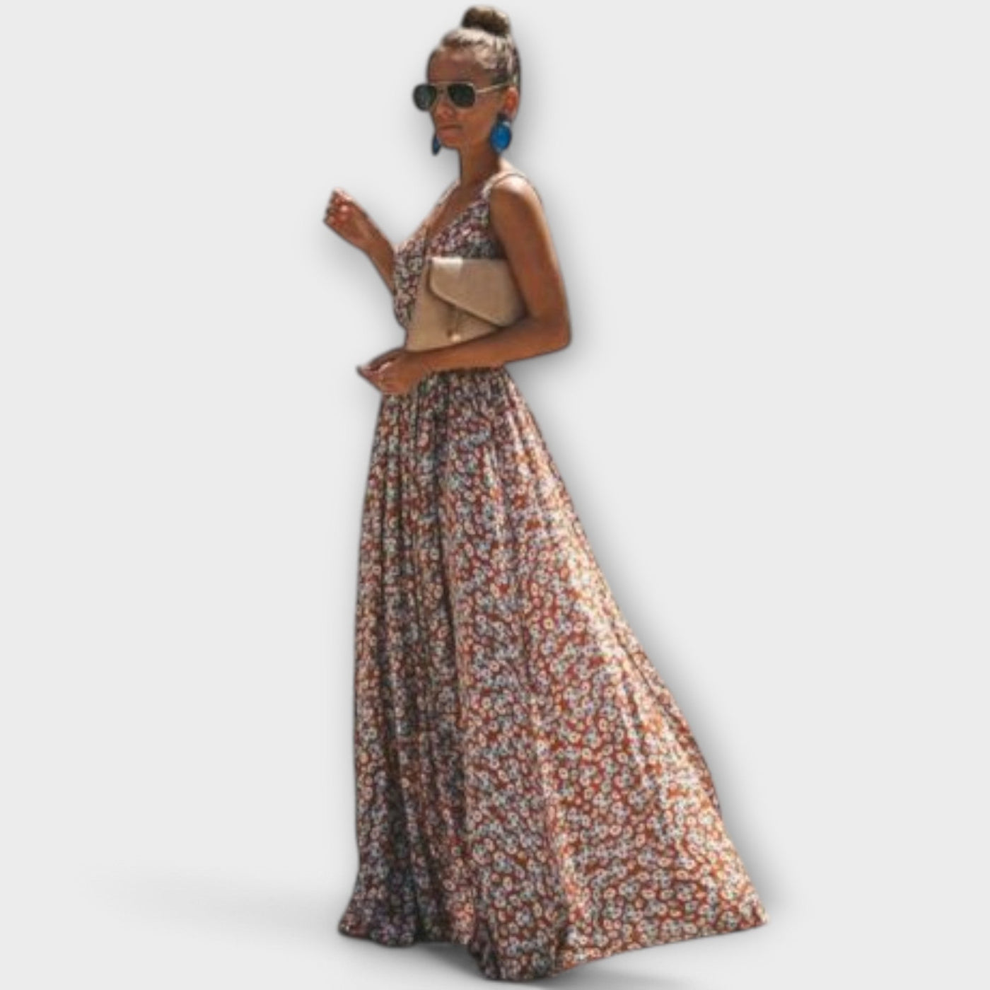 לירון | שמלת מקסי פרחונית בוהמיינית ונשית