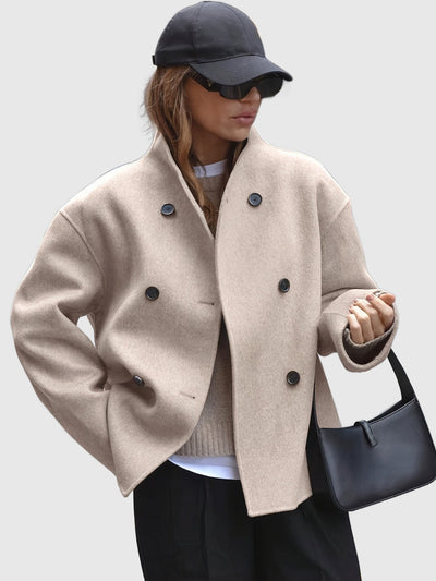 Amar™ Shira - מעיל בייז' דו-שכבתי אלגנטי