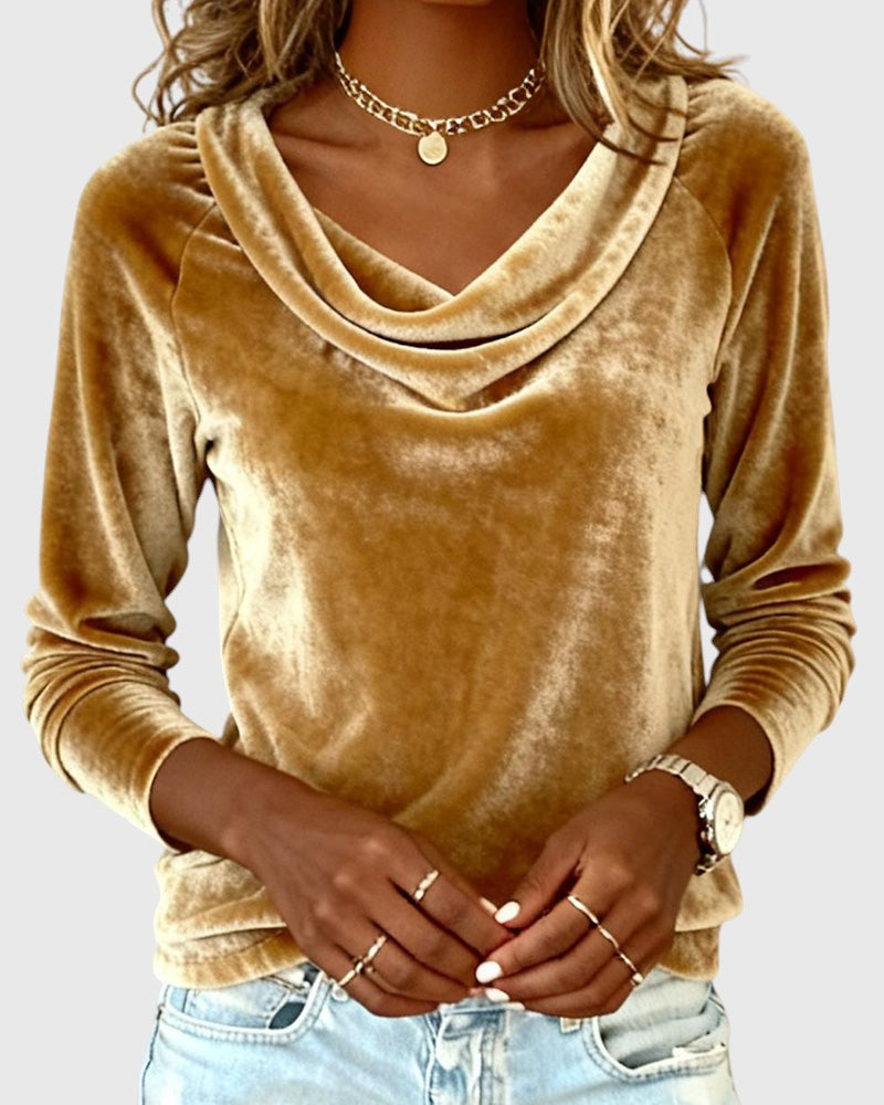 ליאורה – חולצה אלגנטית עם מחשוף נשפך