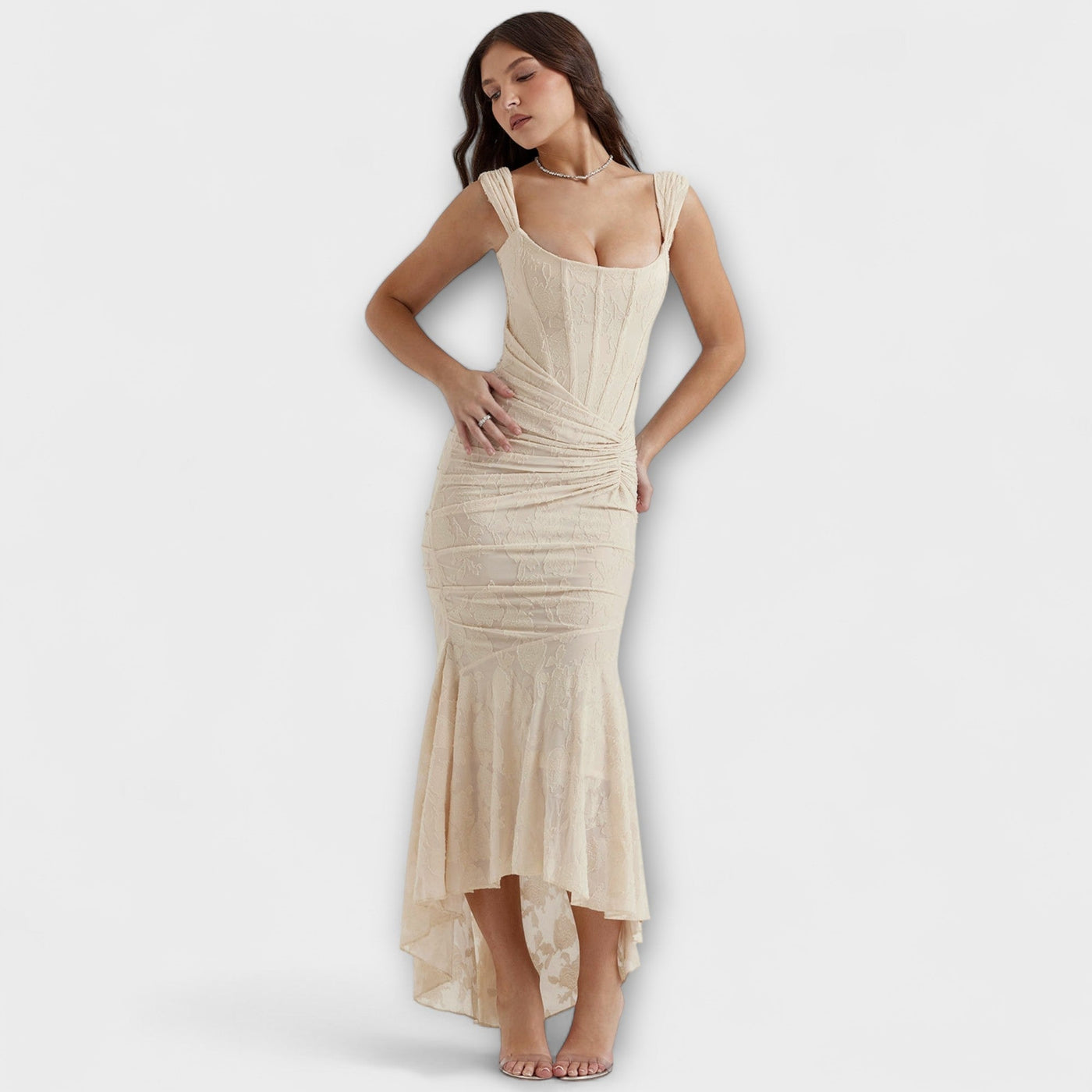 מיכל | שמלת מחוך רומנטית בצבעי פסטל מחמיאים