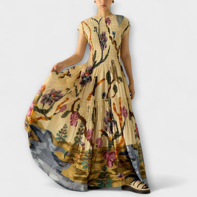 דפנה | שמלת קז’ואל אלגנטית עם הדפס אופנתי למראה יומיומי מוקפד