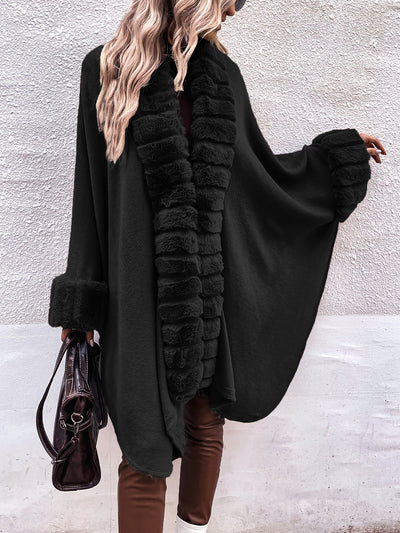 לוקסורי™ | קרדיגן עם בטנת פרווה ומפתח V