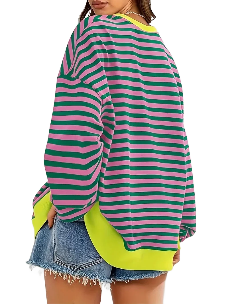 Amar™ Sapir - חולצת פסים עם שרוולים ארוכים