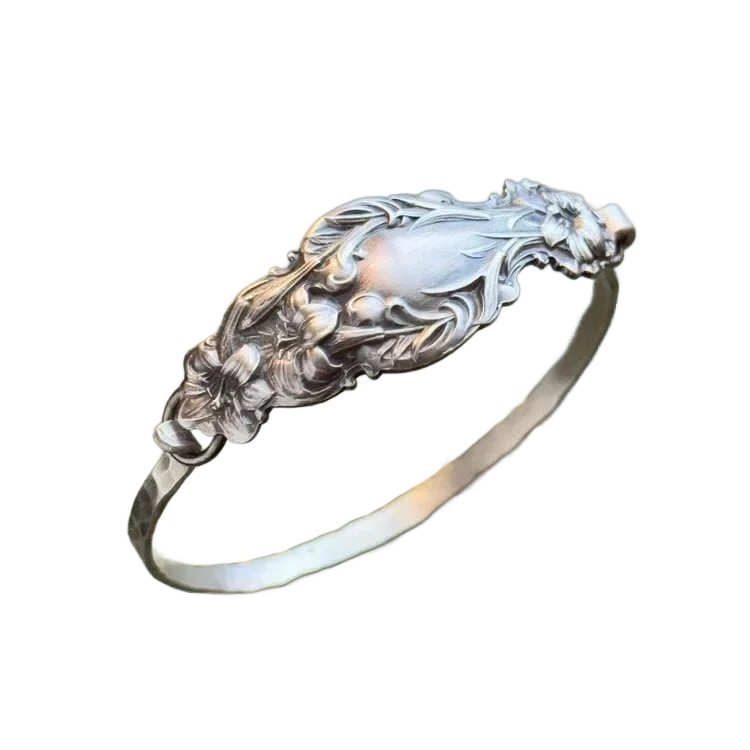 Amar™ Orly - צמיד כסף וינטג' חריטת פרחים