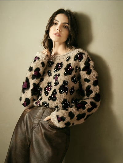 ליאו™ | סוודר אוברסייז מנומר אלגנטי