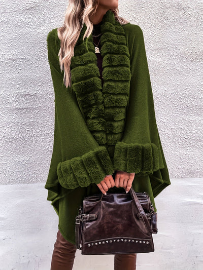 לוקסורי™ | קרדיגן עם בטנת פרווה ומפתח V