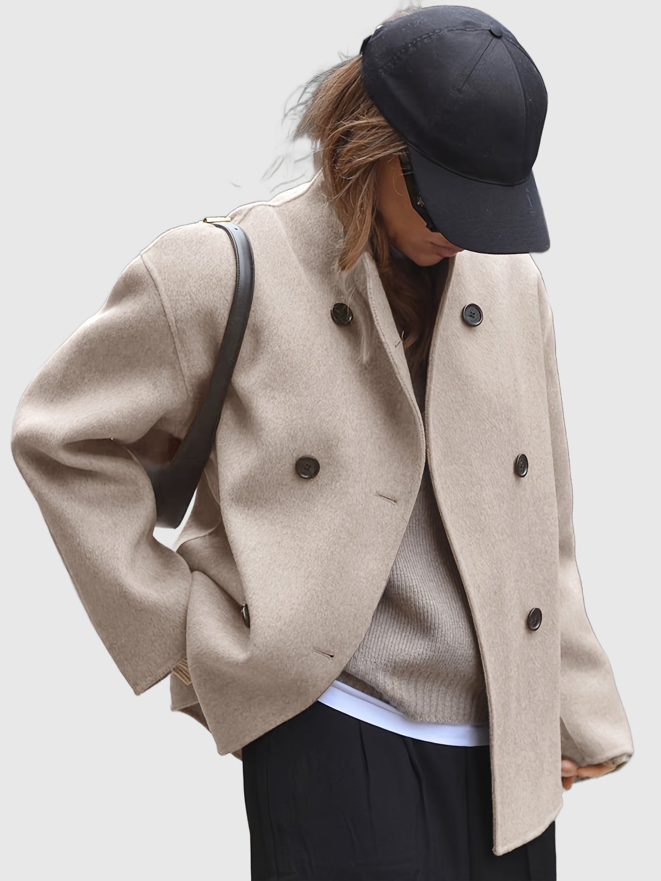 Amar™ Shira - מעיל בייז' דו-שכבתי אלגנטי