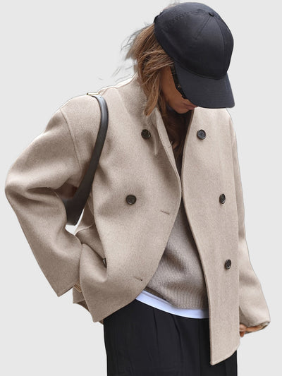Amar™ Shira - מעיל בייז' דו-שכבתי אלגנטי
