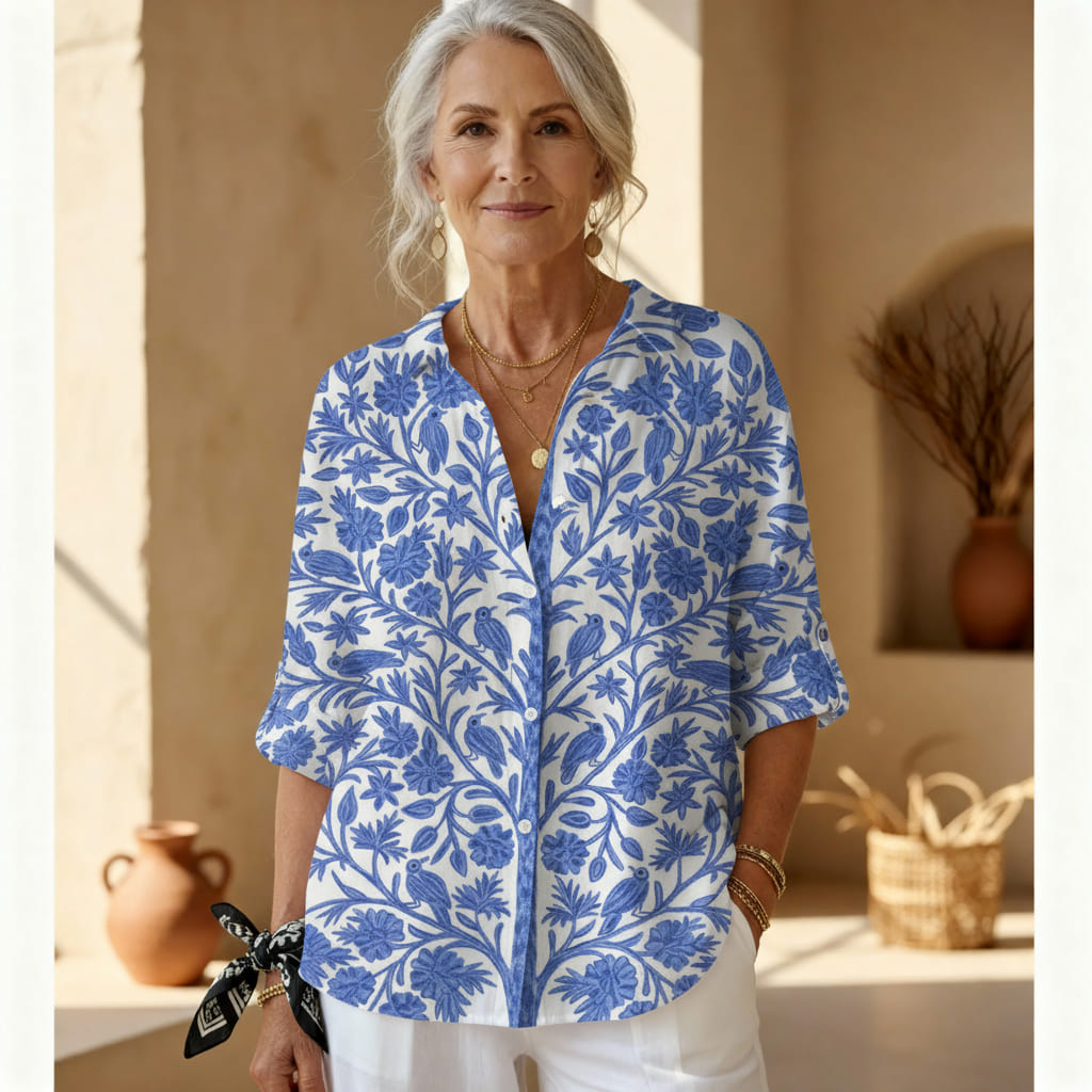 פרדריקה - בלוזה בגינה כחולה