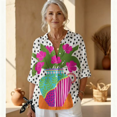 אמארה - חולצת אגרטל פורחת