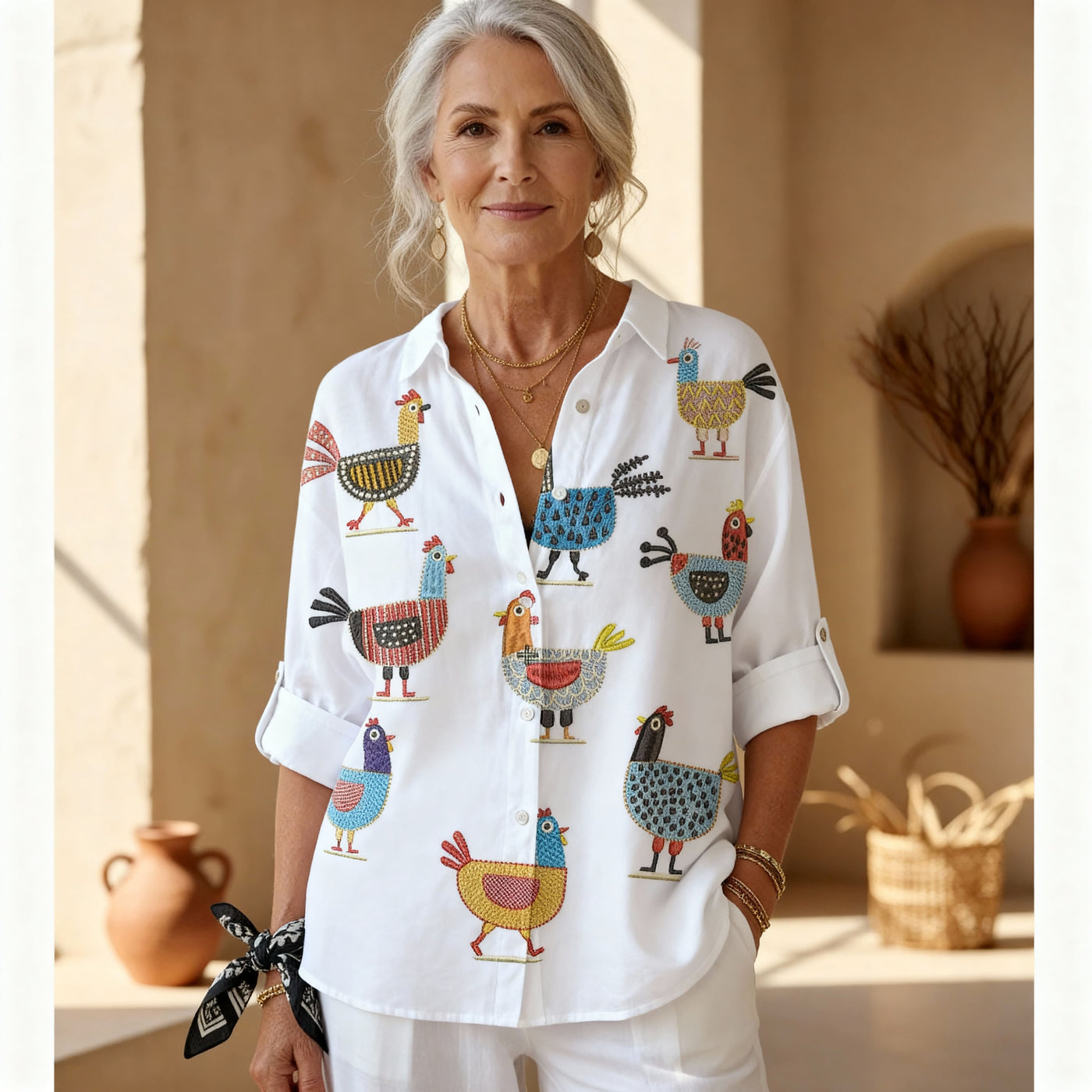 אינגריד - חולצת תרנגולת שובבה