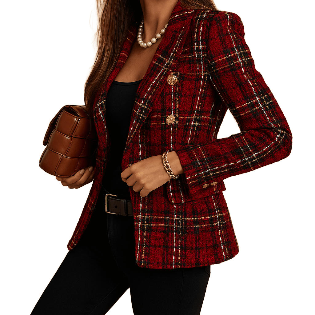 Amar™ Vered - בלייזר מעטפת פסים אלגנטי