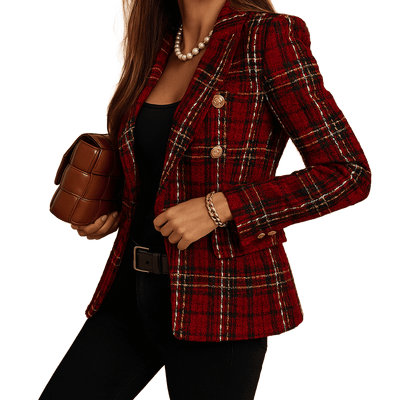 Amar™ Vered - בלייזר מעטפת פסים אלגנטי