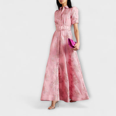 ציפי | שמלת ורדים אלגנטית ומחמיאה